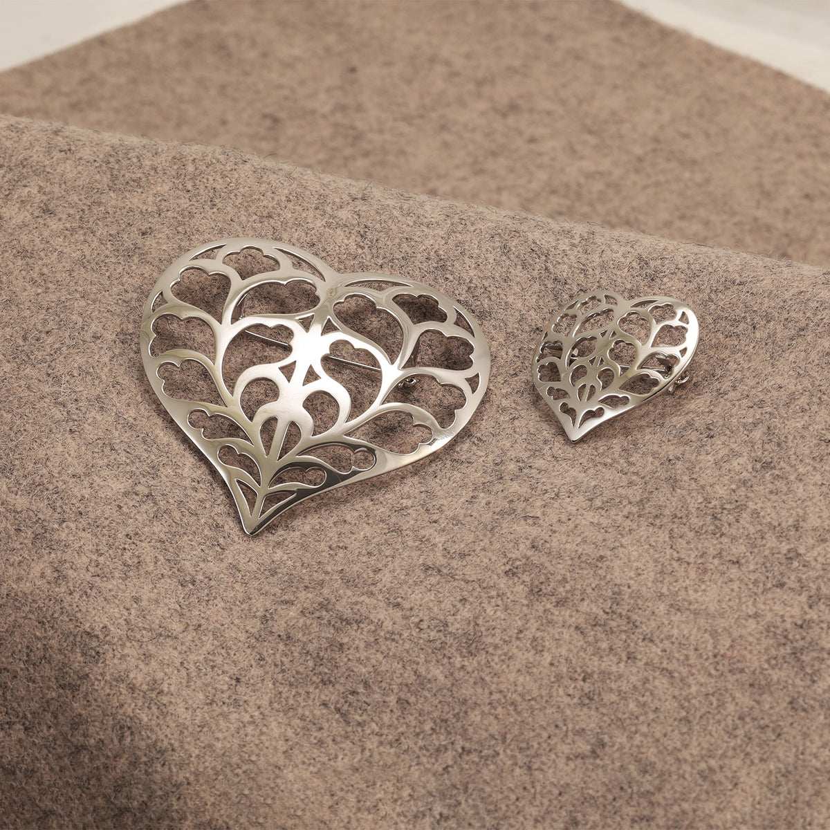 Silver Heart of Yorkshire Brooch - Small