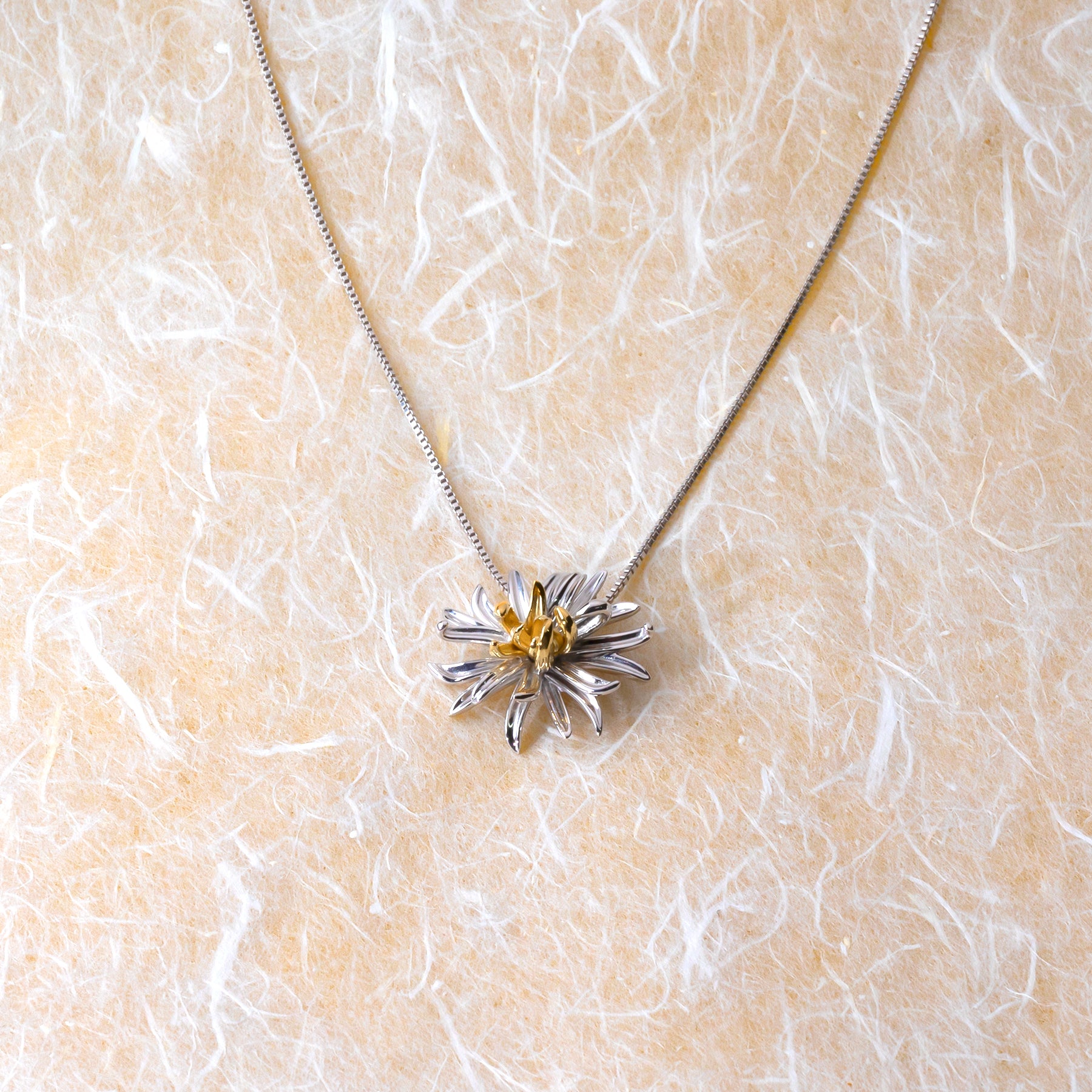 Chrysanthemum November Birthday Flower Pendant