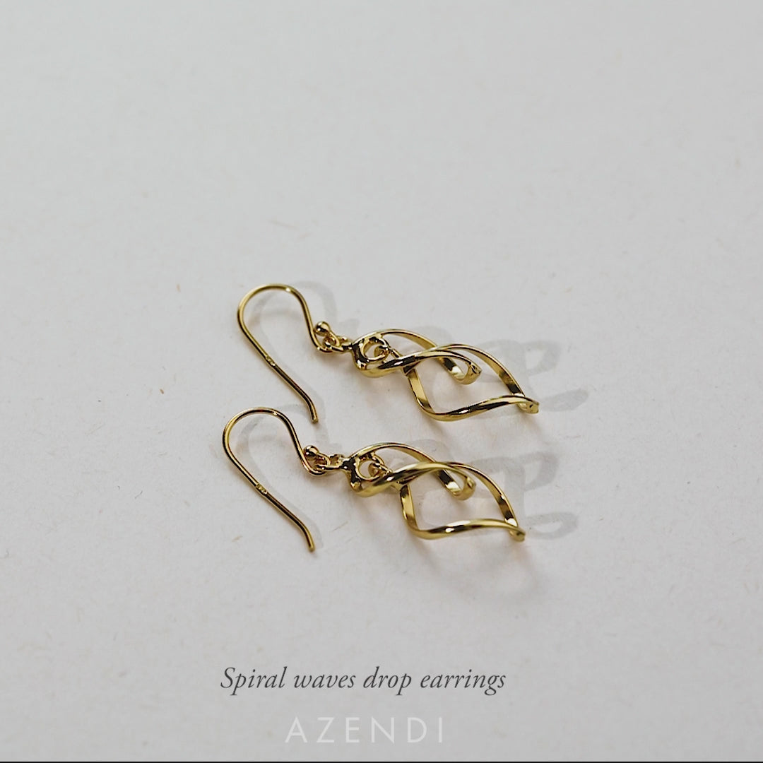 Spiral Waves Drop Earrings