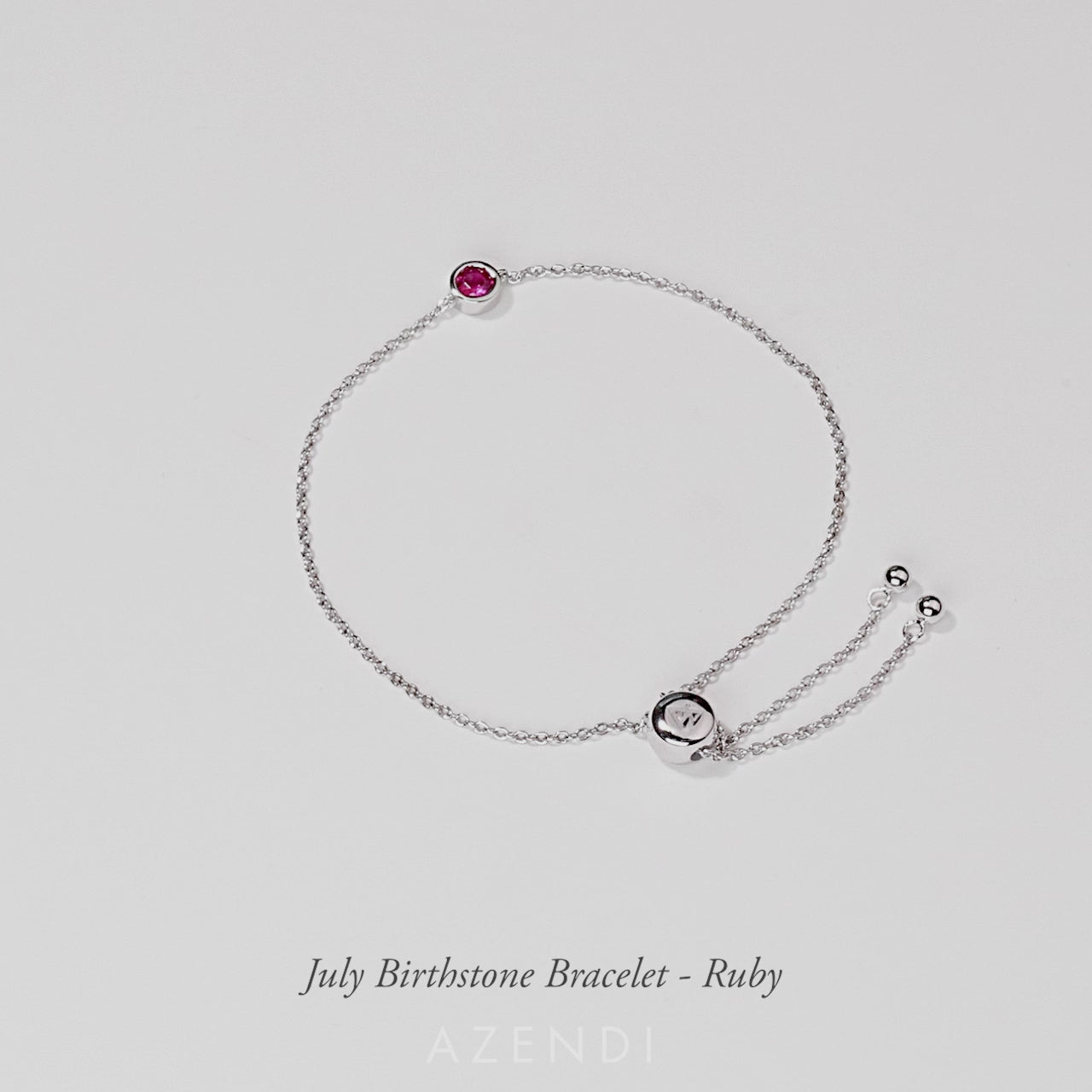 July Birthstone Bracelet - Ruby