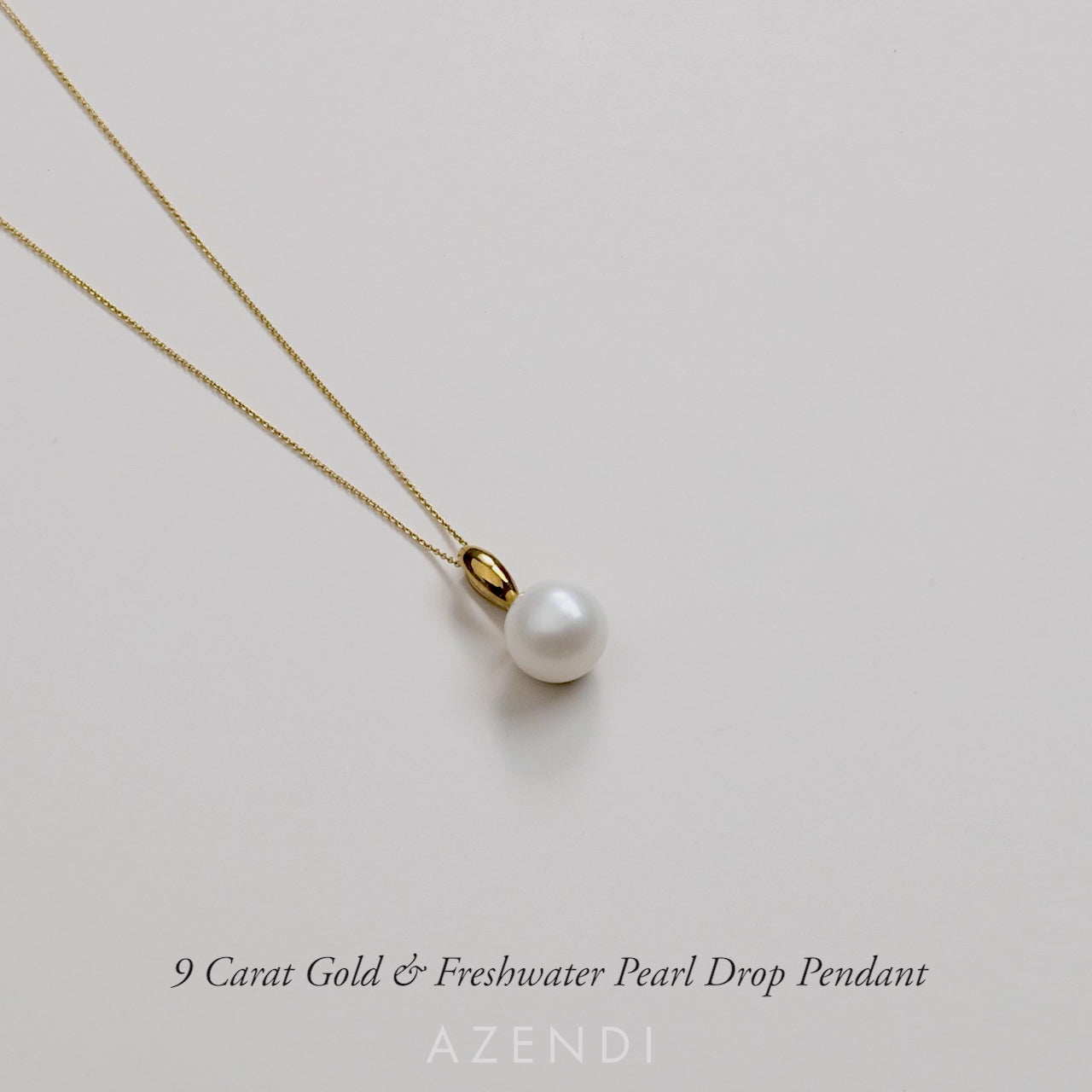 9 Carat Gold & Freshwater Pearl Drop Pendant