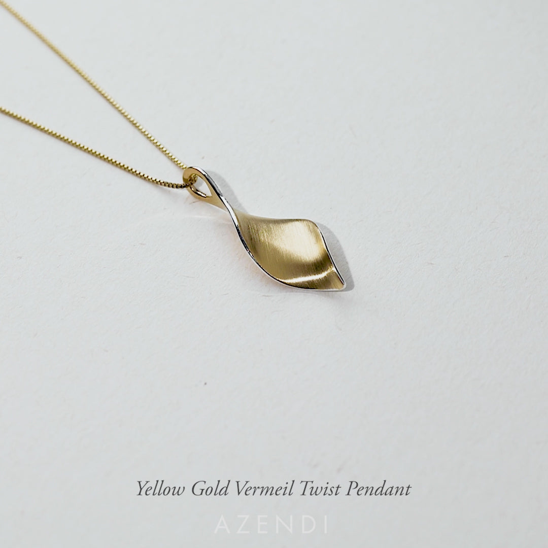 Yellow Gold Vermeil Twist Pendant