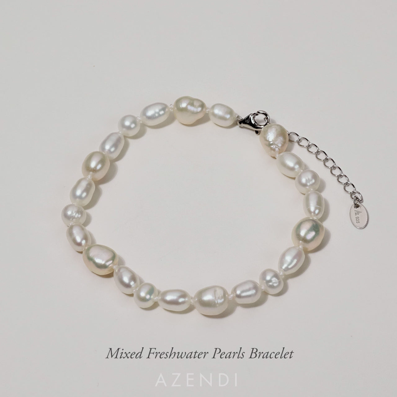 Sterling Silver Mixed Freshwater Pearls Bracelet