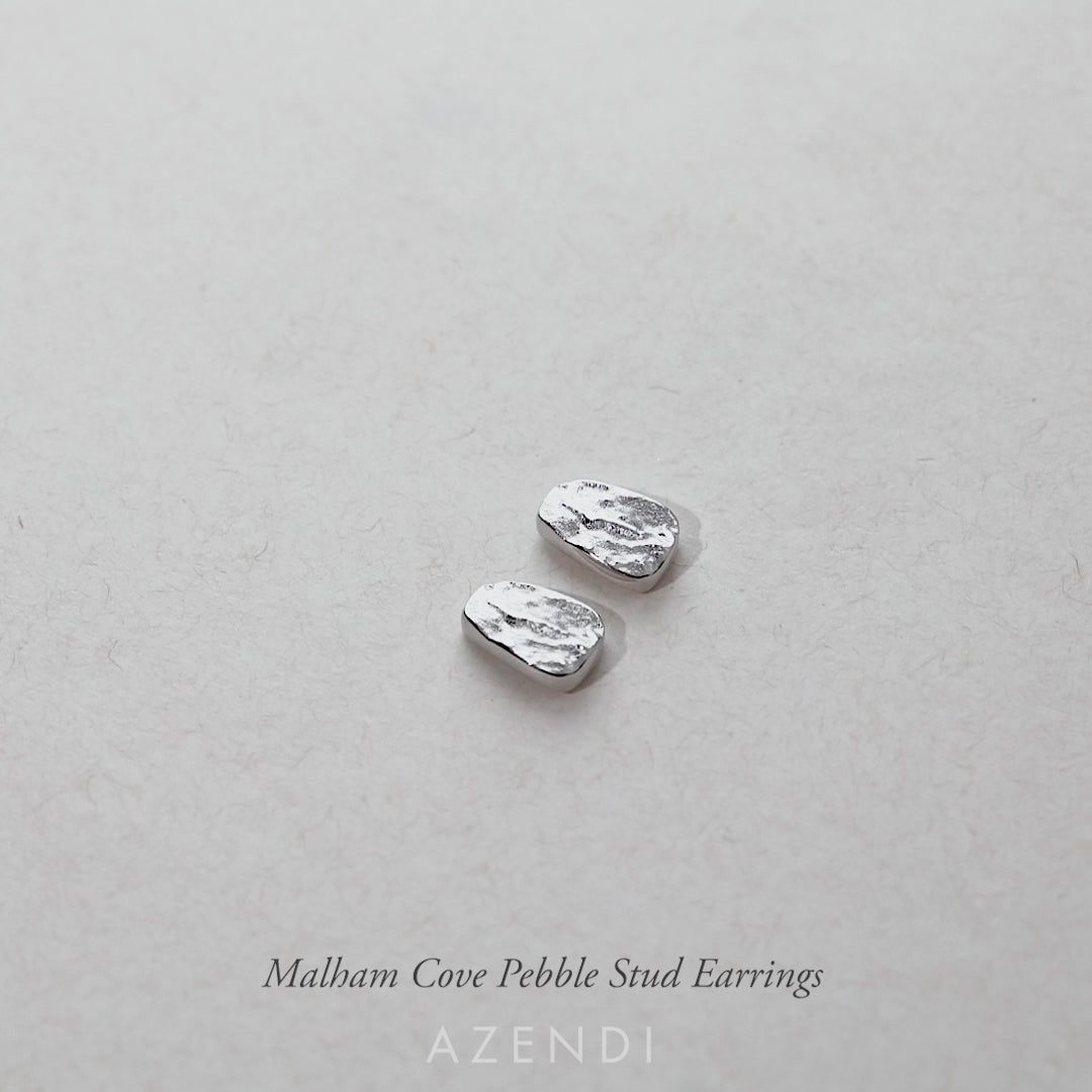 Malham Cove Pebble Stud Earrings