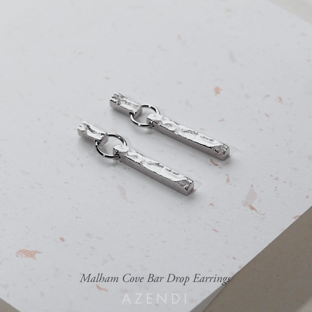 Malham Cove Bar Drop Earrings