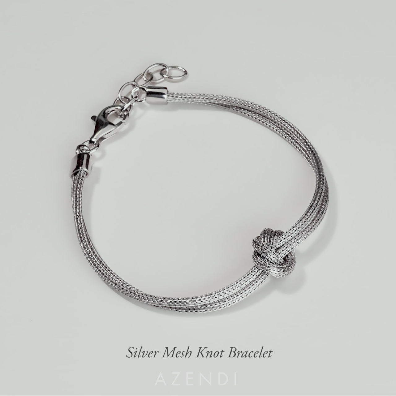 Silver Mesh Knot Bracelet
