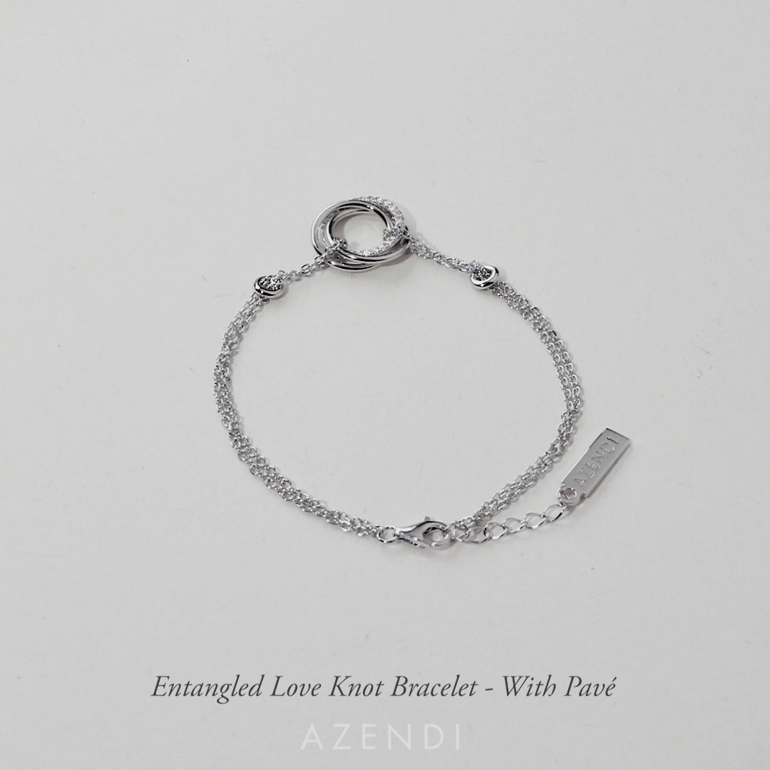 Entangled Love Knot Bracelet - With Pavé