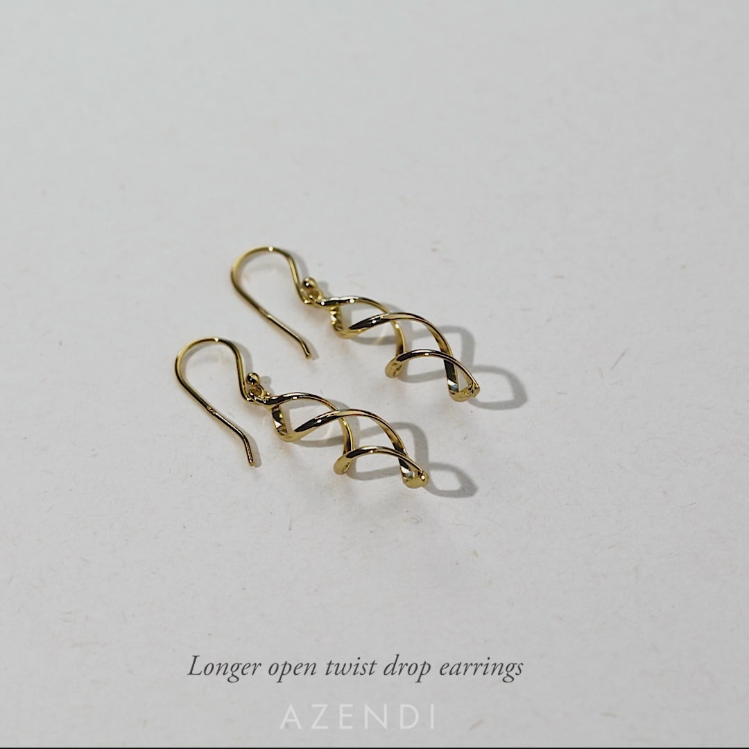 Longer Open Twist Earrings