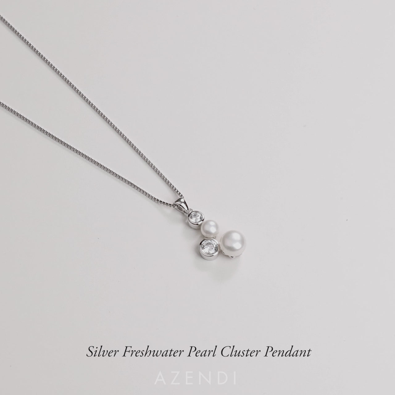Silver Freshwater Pearl Cluster Pendant