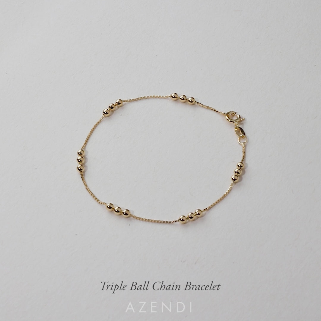 Triple Ball Chain Bracelet