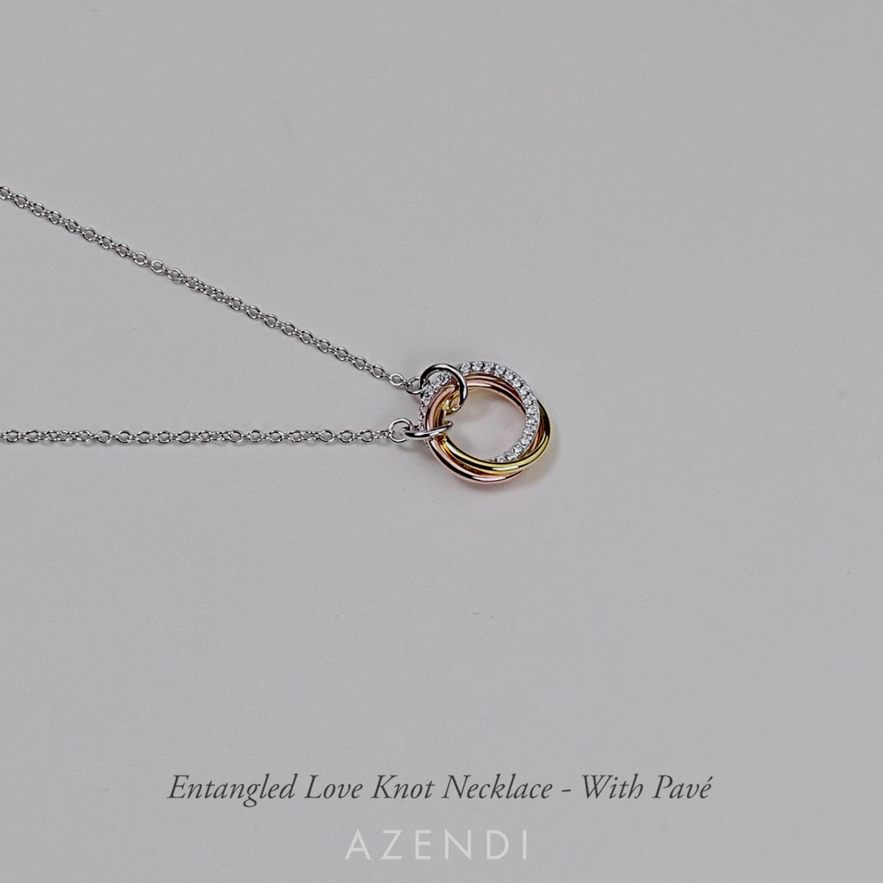 Entangled Love Knot Necklace - With Pavé
