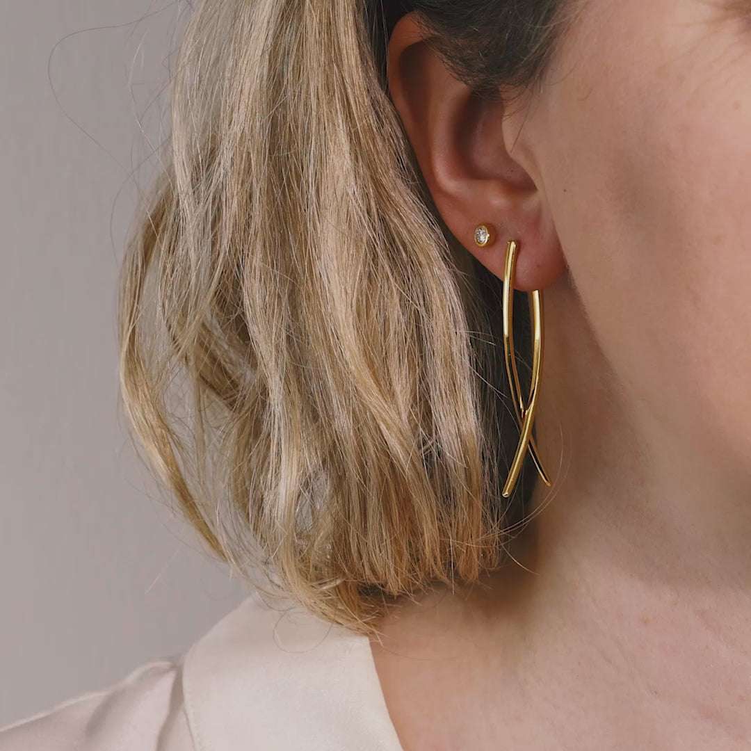 Balanced Double Curl Earrings