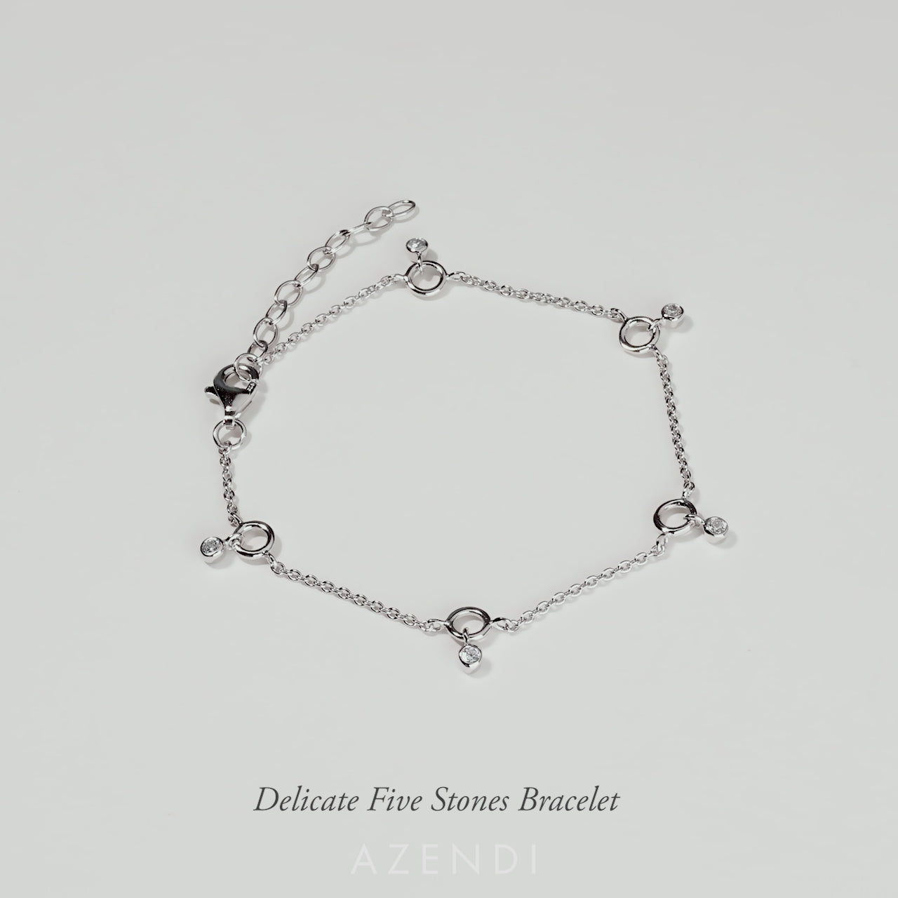 Delicate Five Stones Bracelet