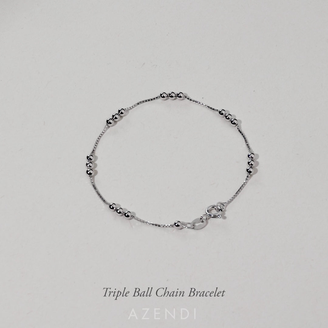 Triple Ball Chain Bracelet