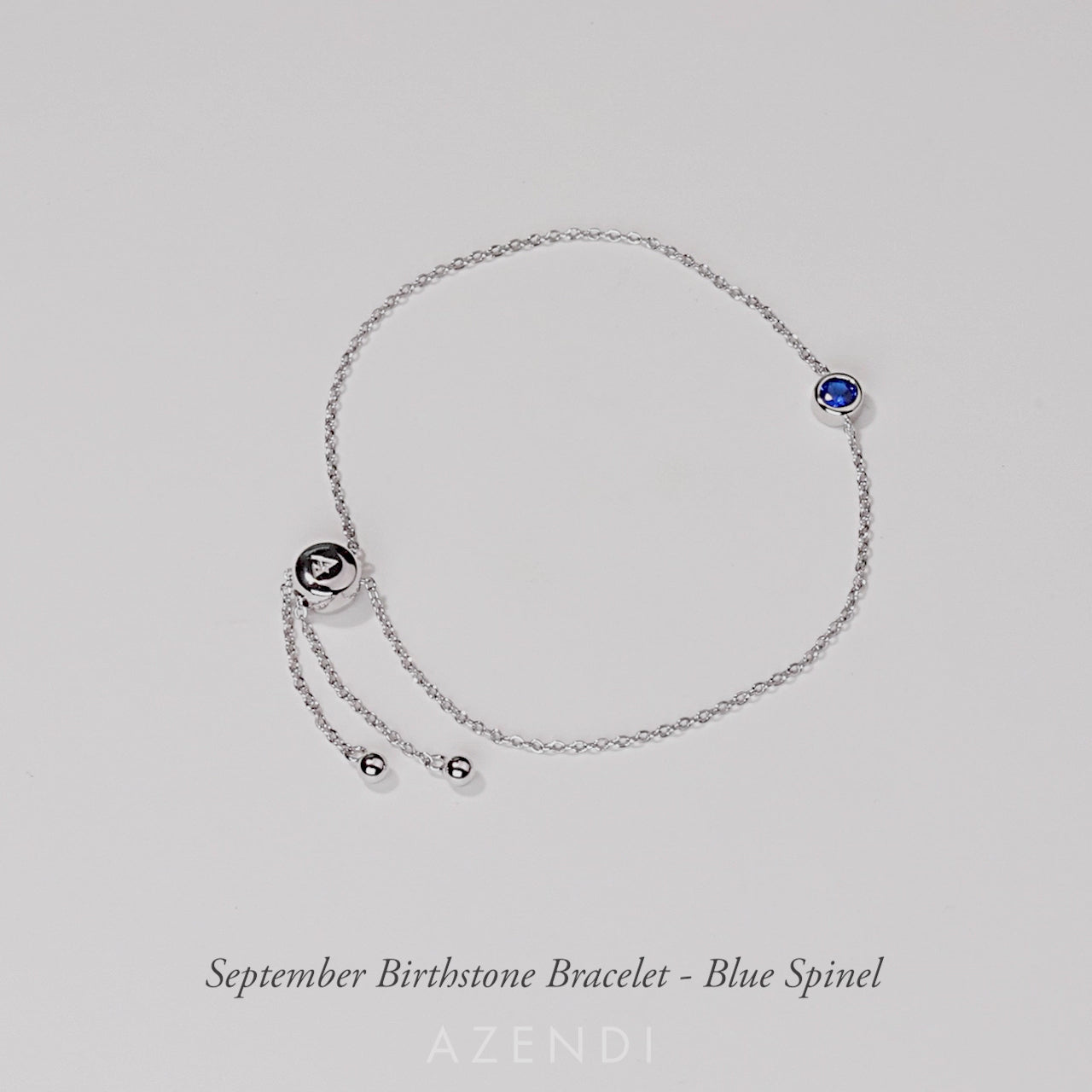 September Birthstone Bracelet - Blue Spinel