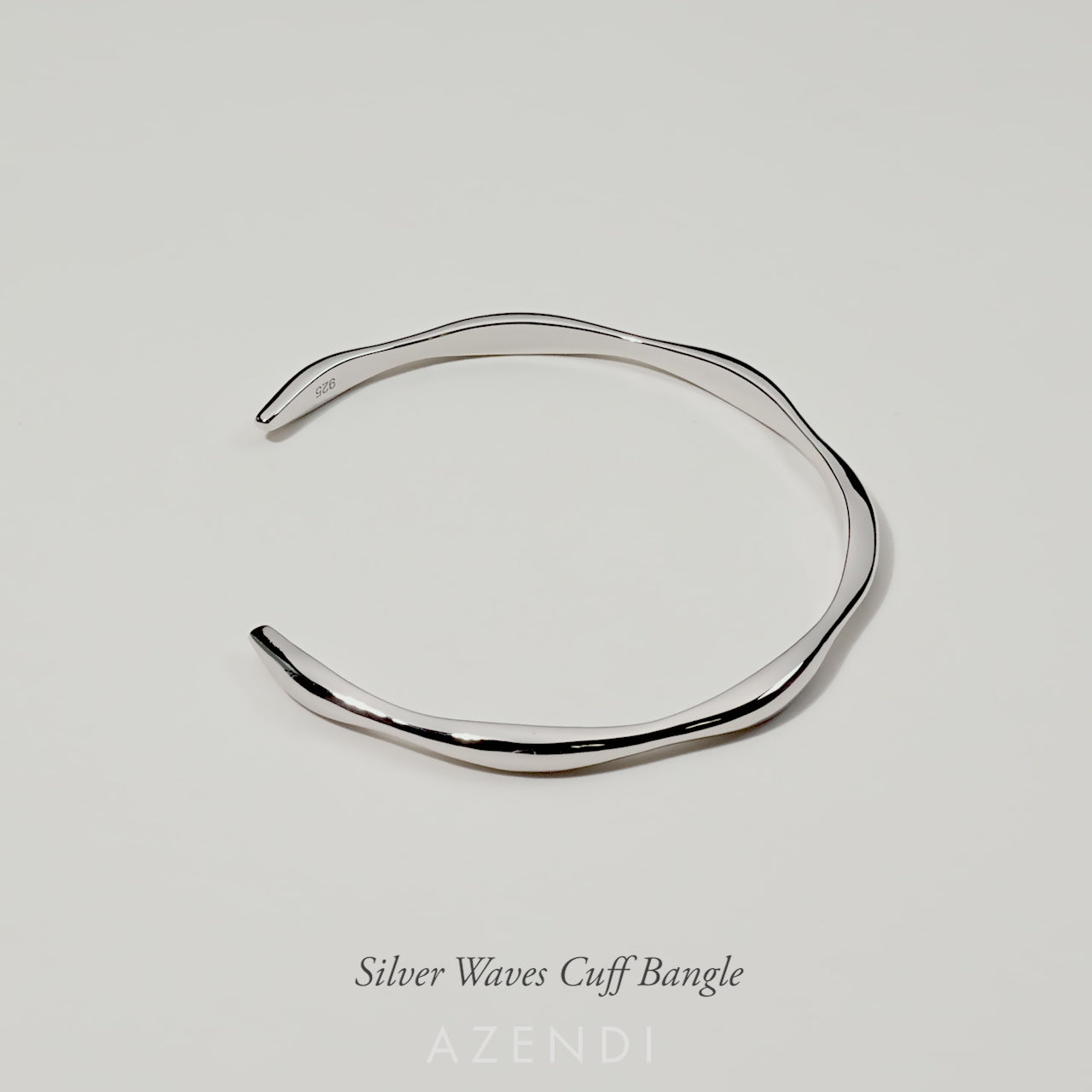 Silver Waves Cuff Bangle