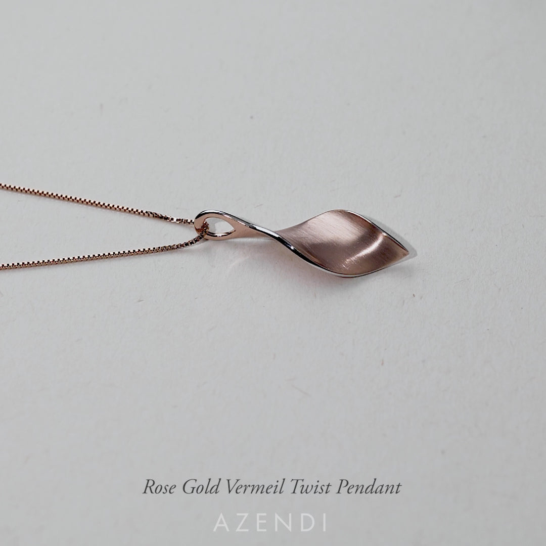 Rose Gold Vermeil Twist Pendant