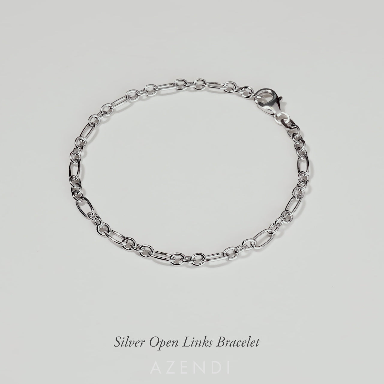 Silver Open Links Bracelet