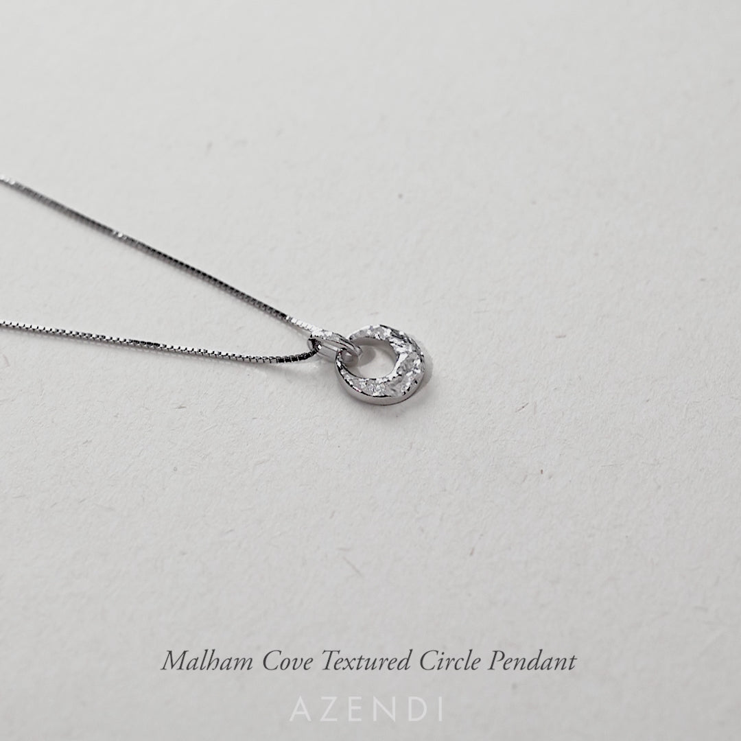Malham Cove Textured Circle Pendant