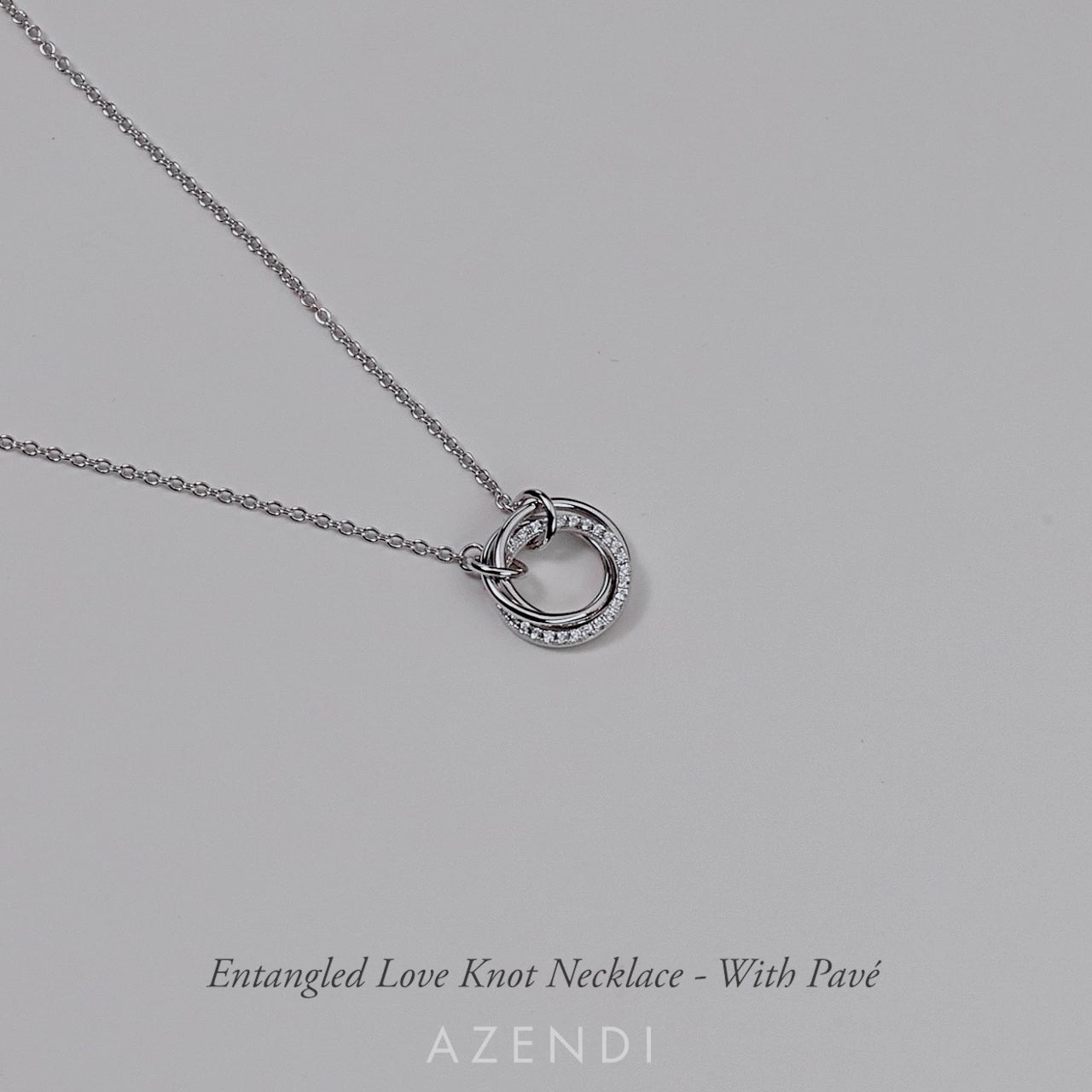 Entangled Love Knot Necklace - With Pavé