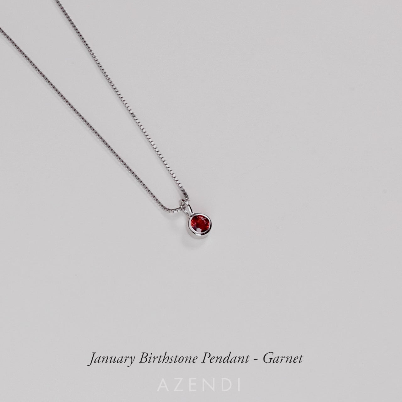 January Birthstone Pendant - Garnet