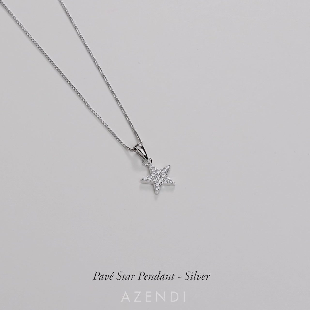 Little Pavé Star Pendant - Silver