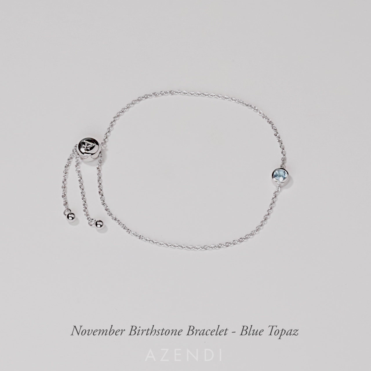 November Birthstone Bracelet - Blue Topaz