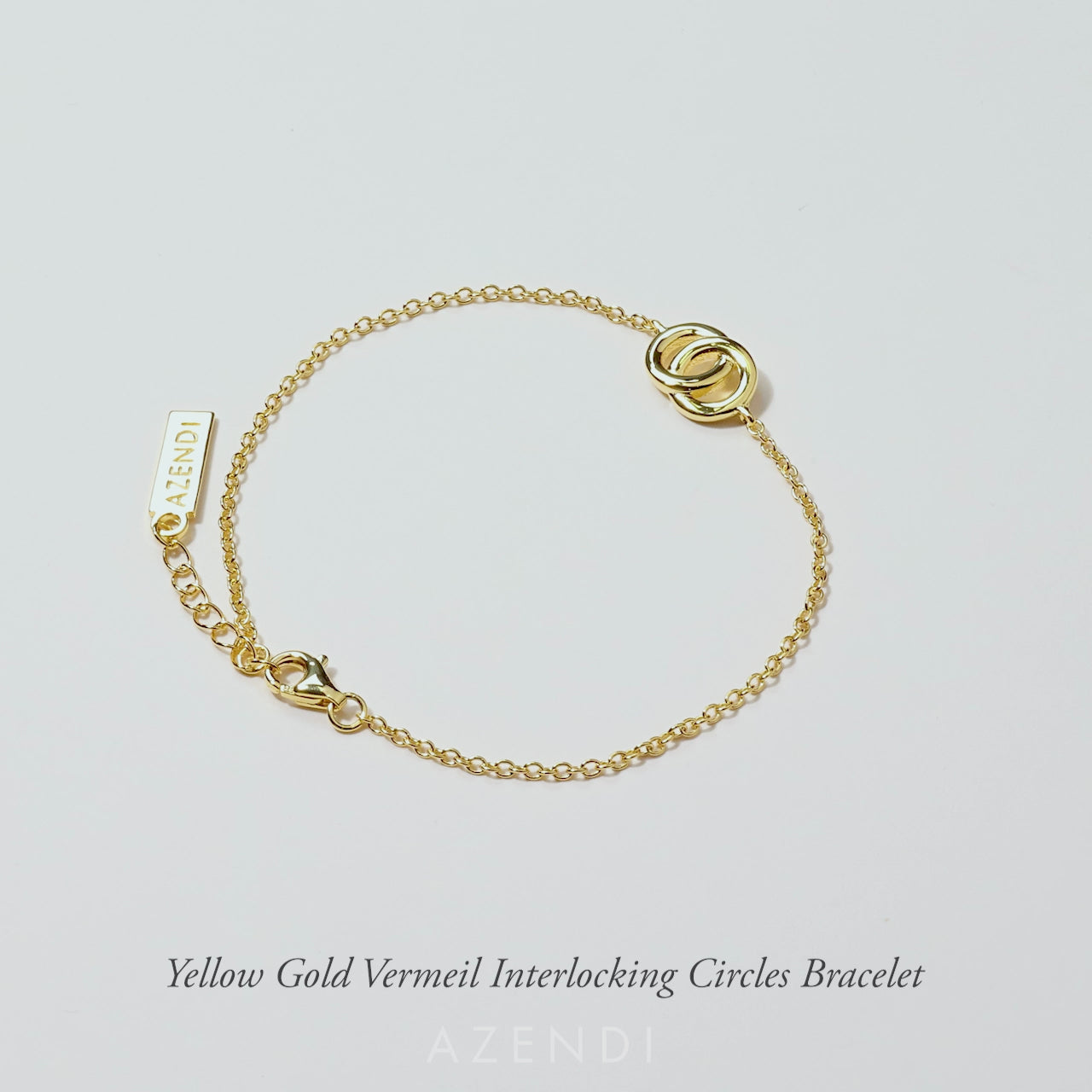 Yellow Gold Vermeil Interlocking Circles Bracelet