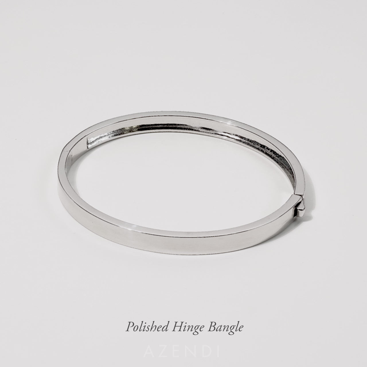 Sterling Silver Polished Hinged Bangle