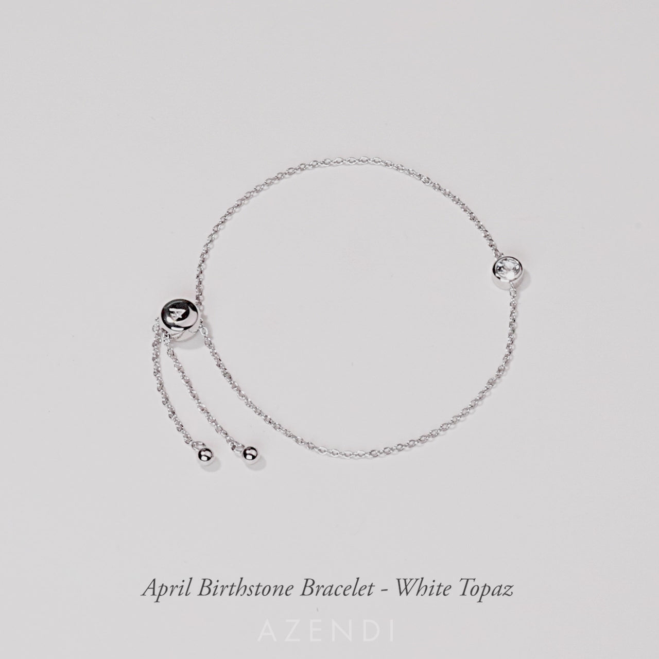 April Birthstone Bracelet - White Topaz