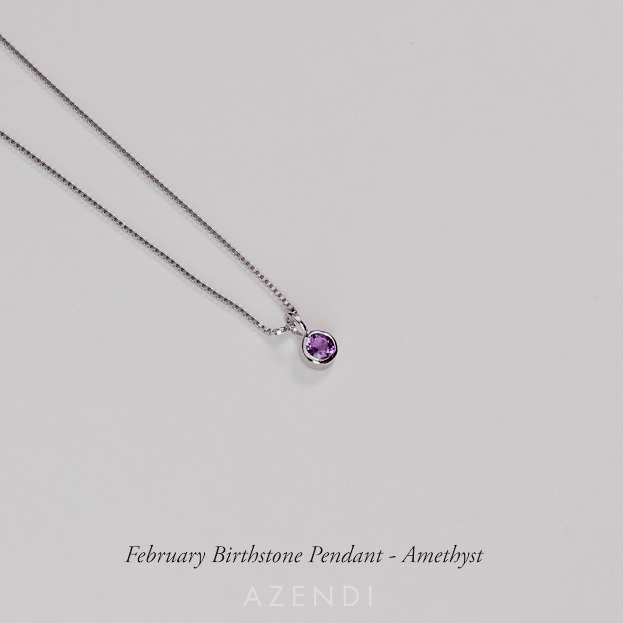 February Birthstone Pendant - Amethyst