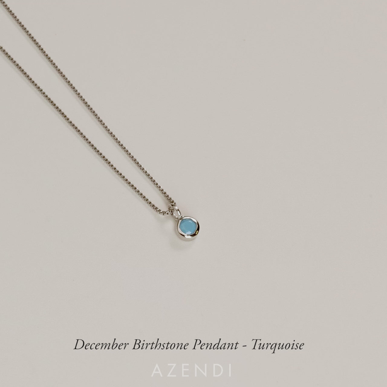 December Birthstone Pendant - Turquoise