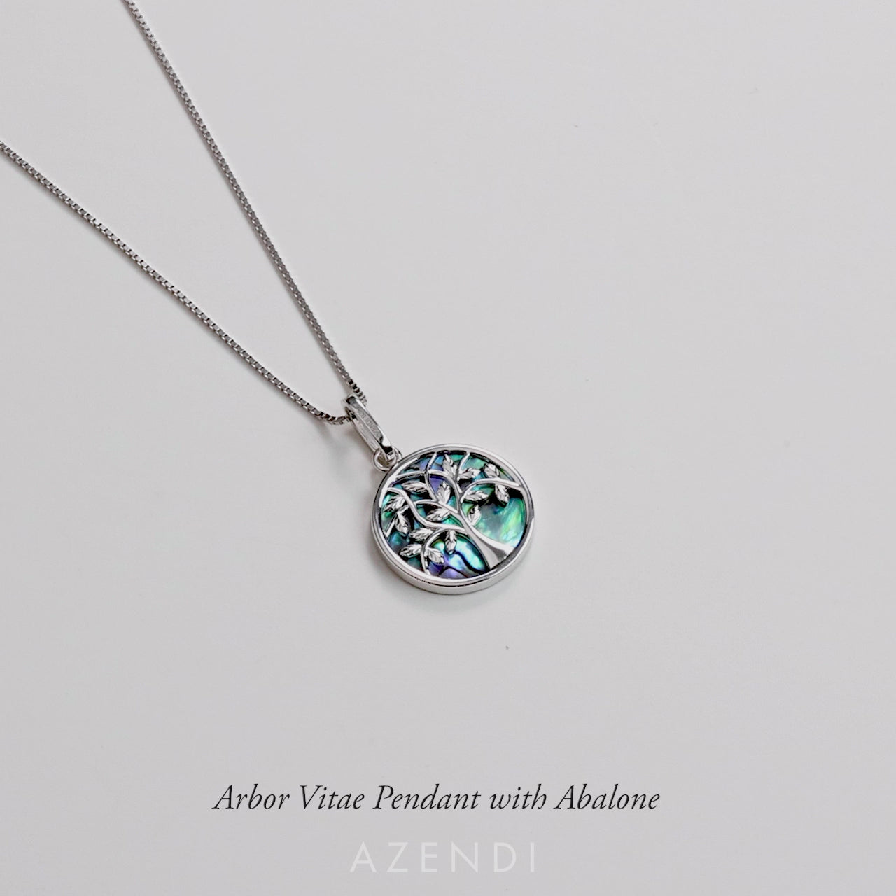 Arbor Vitae Pendant with Abalone