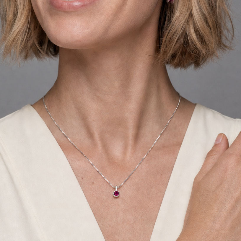 January Birthstone Pendant - Garnet