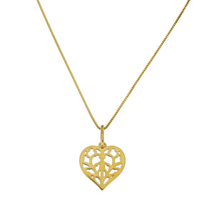 18ct Yellow Gold Heart of Yorkshire 2.2cm Pendant