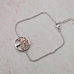 Arbor Vitae Bracelet with Rose Gold Vermeil and Stone Set