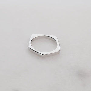 Silver Pentagon Ring