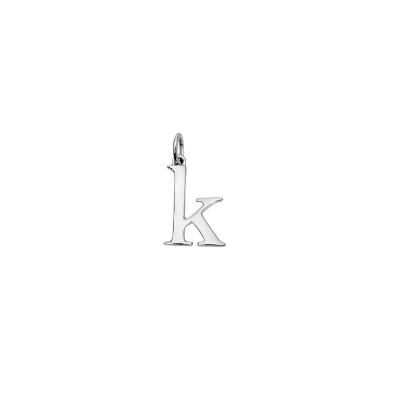Letter K Silver Link Charm