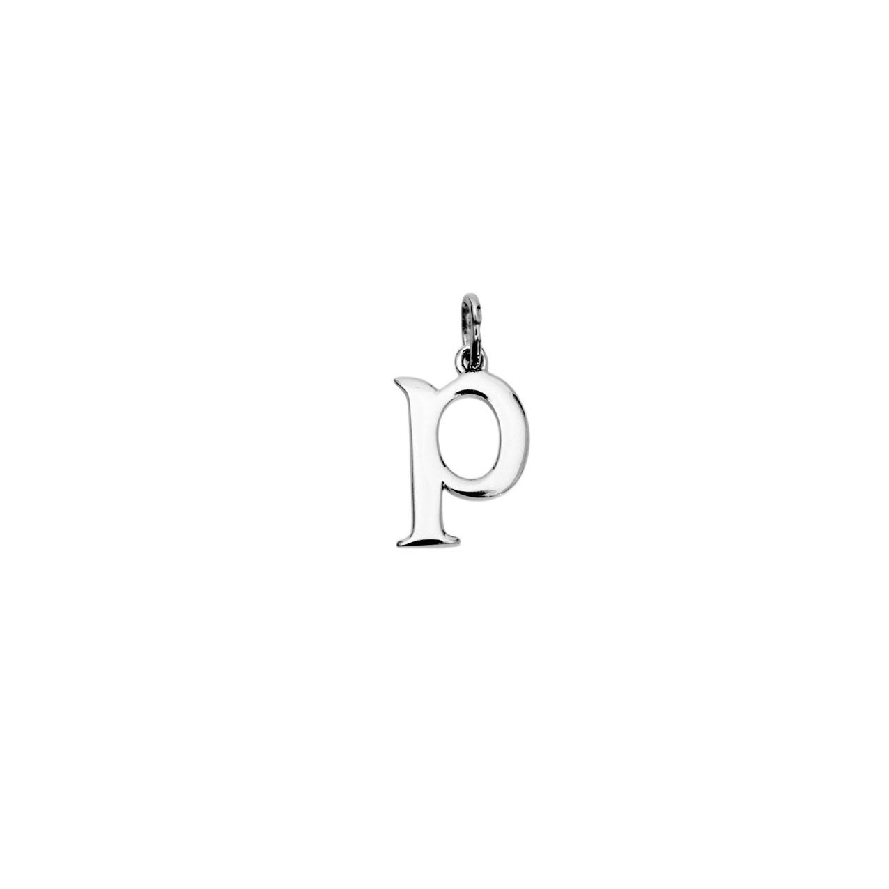 Letter P Silver Link Charm