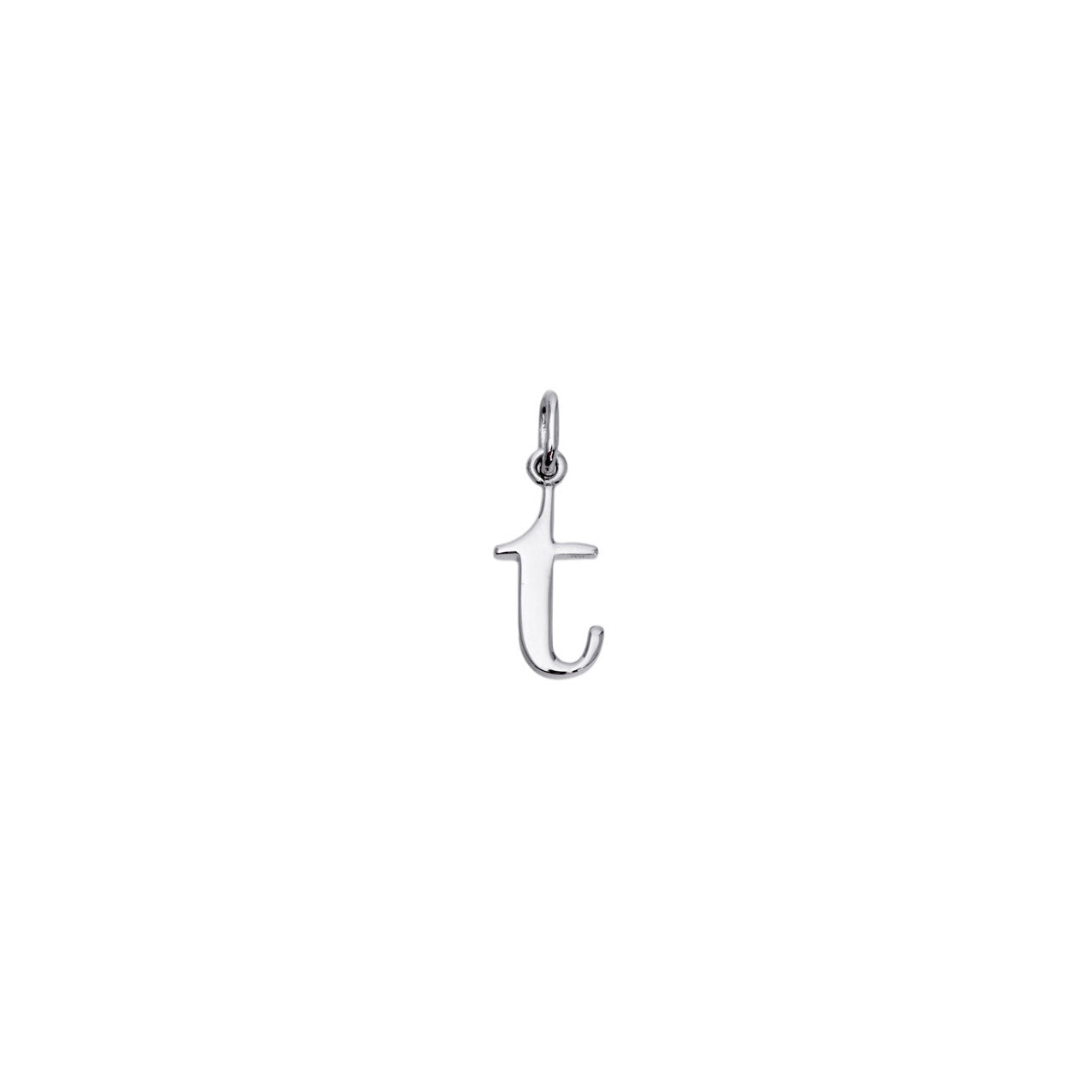 Letter T Silver Link Charm