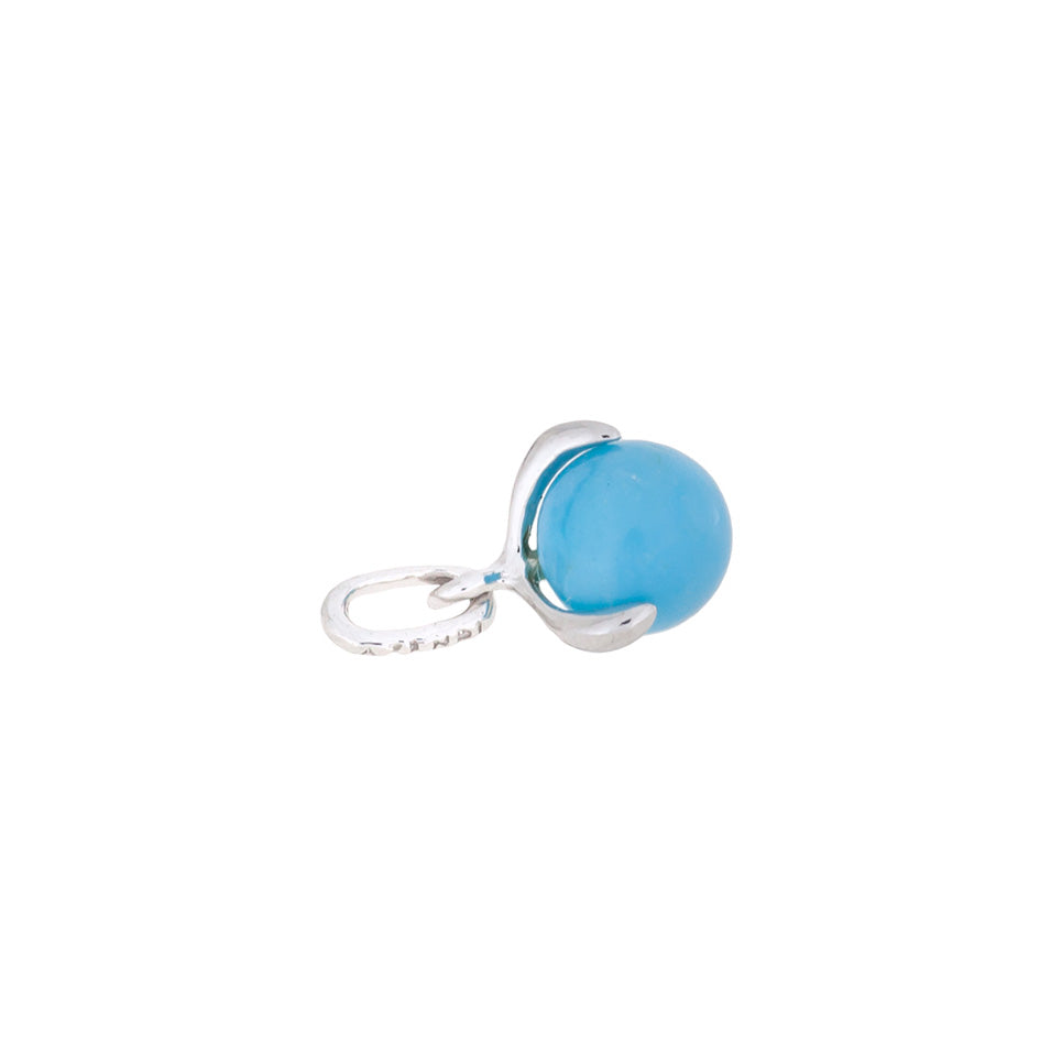 Turquoise Silver Link Charm