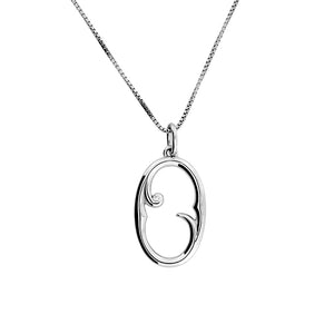 Gothic Letter O Pendant with Diamond