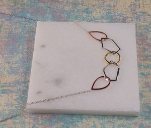 Pinnacle Linked Shapes Necklace - Vermeil