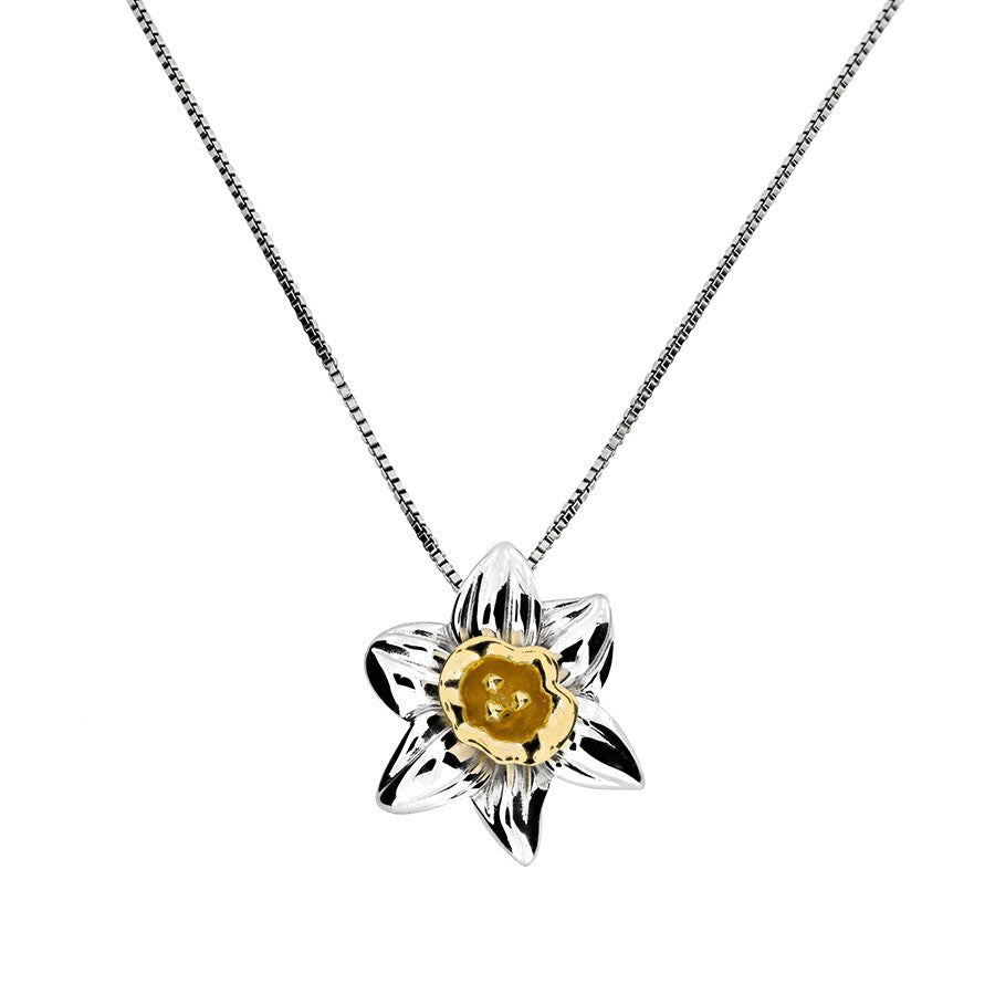 Narcissus December Birthday Flower Pendant