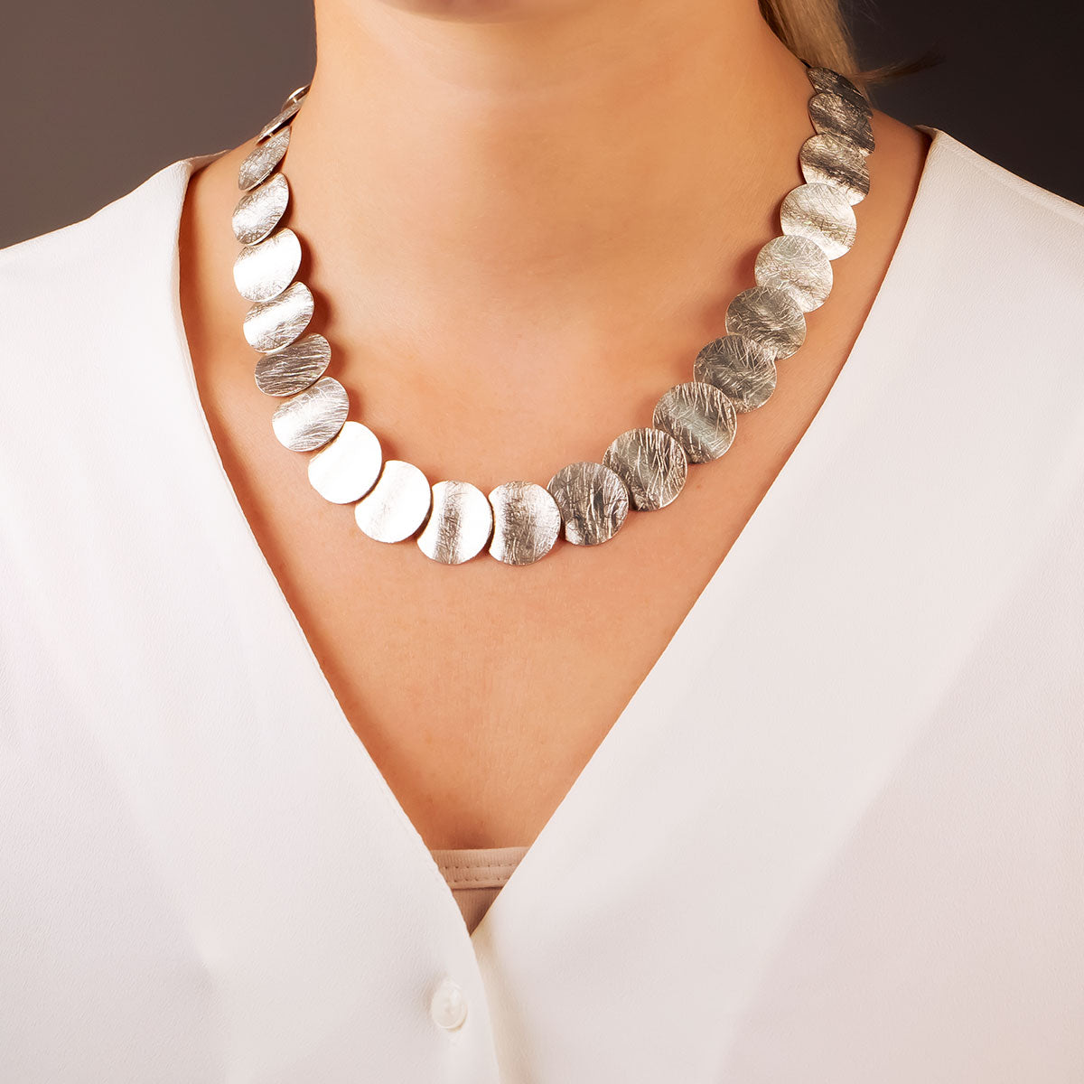 Overlapping Discs Necklace
