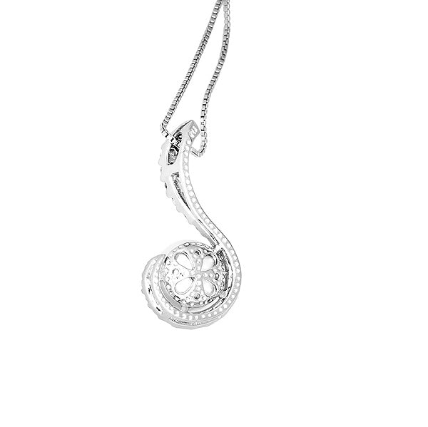 Pavé Curl Pearl Pendant