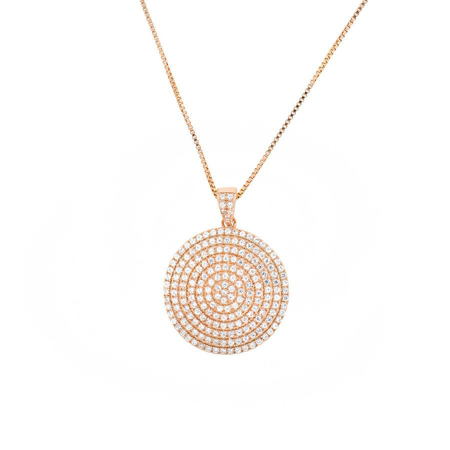 Circular Domed Pavé Pendant
