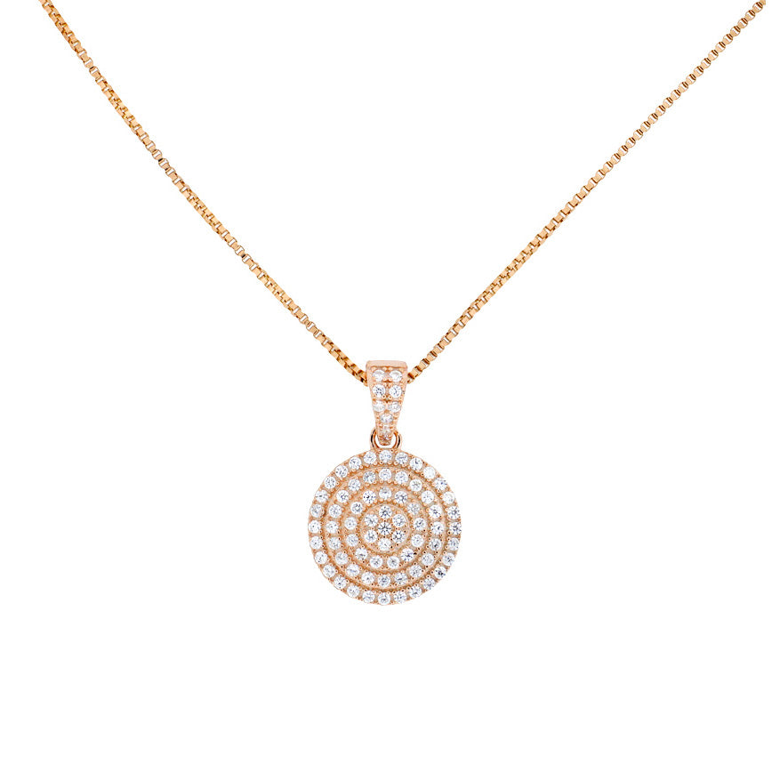 Circular Domed Pavé Pendant