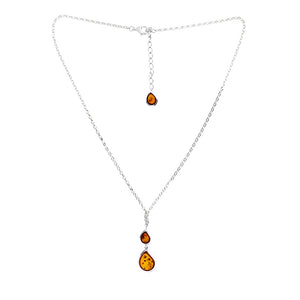Teardrops Amber Necklace