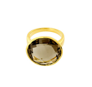 Gold Vermeil Smoky Quartz Ring